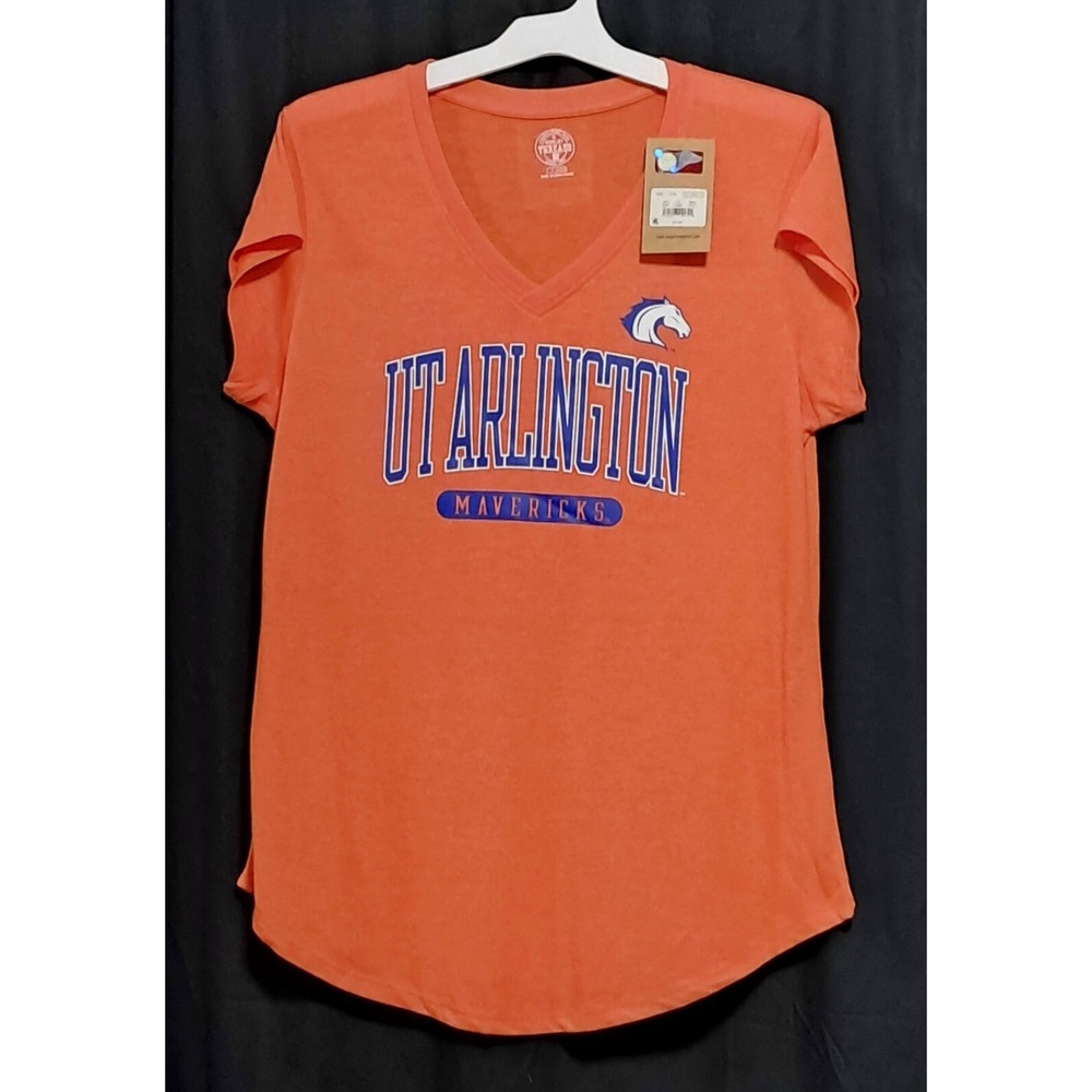 UT Arlington Mavericks Women's T-Shirt, X‎ Large, Orange & Blue